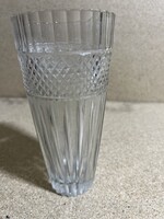 Régi csiszolt üveg váza/pohár. 4256