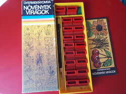 Gyermeknyomda NÖVÉNYEK VIRÁGOK. Kis fürettel, színes ceruzával. Keveset hasznalt