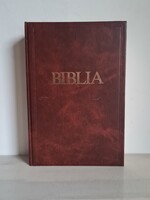 Biblia bordó bőrkötésben. Ószövetség és Újszövetség. Szent István Társulat. Újszerű állapotú könyv.