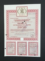 OTP alternatív kamatozású Letéti Jegy 1993.
