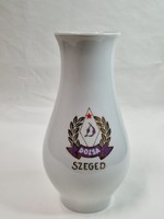 Alföldi porcelán váza SZEGED DÓZSA felirattal és címerrel hibátlan állapotban 19 cm. magas