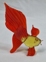 Muránói kézműves díszüveg hal figura hibátlan állapotban 9,5 cm. magas