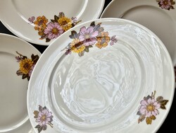 Alföldi 4 db vitrin dáliás süteményes tányér dália virágos kistányér