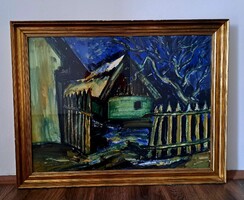 Tóvári Tóth István: Falusi ház 59x79