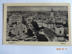 Régi postatiszta képeslap: Nagykőrös, Látkép (1956)