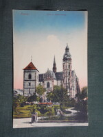 Képeslap,Szlovákia,Kassa,Dóm,Orbán torony látkép,részlet,Barasits Bp. kiadás,1916-