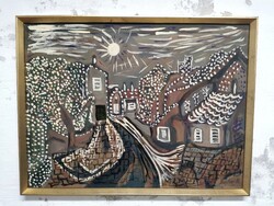 Bojtor Károly - Soproni táj - 60x80 cm. Olaj, farost festmény.