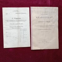 "GYÓGYSZERÉSZETI SZABÁLYZAT" (1891.) és "FÜGGELÉK" (1918.) LEÍRÁS!!