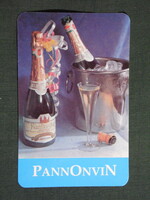 Kártyanaptár,Pannonvin pincegazdaság,Pécs,bor,pezsgő, 1992   (9)