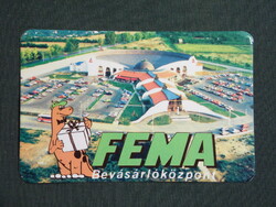 Kártyanaptár,FEMA bevásárlóközpont áruház, Pécs, 1992   (9)