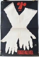 Máté András (1921-2000): Fügefalevél, rendezte: Máriássy Félix - ritka filmplakát, moziplakát, 1966