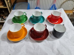 Régi Hollóházi porcelán kávés készlet