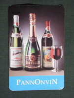 Kártyanaptár,Pannonvin pincegazdaság,Pécs,bor,pezsgő, 1992   (9)