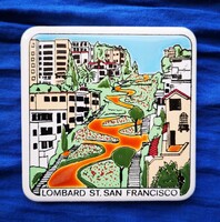 Lombard Street San Francisco csempe poháralátét
