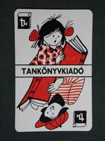 Kártyanaptár,Tankönyvkiadó könyvesboltok,Budapest,grafikai,rajzos, 1992   (9)