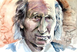 Portrait of Szilagyi Istvan - watercolor painting/ Szilágyi István portréja  -   akvarell festmény