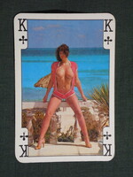 Kártyanaptár,trafik,ajándék üzlet,kártyalap,erotikus női akt modell, 1992   (9)
