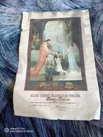 Elsőáldozói emléklap 1929 Debrecen Svetits intézet