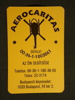 Kártyanaptár,Aerocaritas,Mentő helikopter,Budapest, 1992   (9)