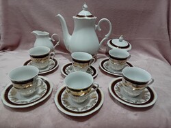 2502/48 MZ Moritz Zdekauer csehszlovák porcelán kávéskészlet