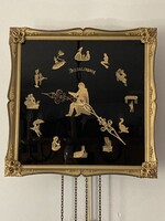 Lund & Clausen wall clock, with H.C. Andersen fairy tale figures.