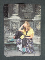 Kártyanaptár,Szovjetunió,Ukrajna,Elektron vállalat,női modell, 1993   (9)