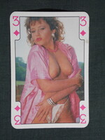 Kártyanaptár,trafik,ajándék üzlet,kártyalap,erotikus női akt modell, 1992   (9)