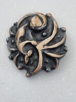 Vintage iparművészeti bronz bross