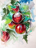 Apple tree   - watercolor painting/ Almafa  -   akvarell festmény