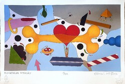 Ef Zámbó István - Bizonytalan egyensúly 30 x 42 cm computer print, merített papír