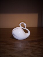 Hollóházi Art Deco porcelán hattyú. Hibátlan. Jelzett