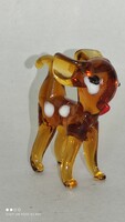 Muránói mini üveg figura őz őzike üveg állat