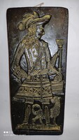 Antik viasz fali kép nyomóminta öntőminta nagy méretű 47 cm x 20,5 cm ár darabár