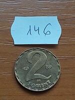 MAGYAR NÉPKÖZTÁRSASÁG 2 FORINT 1989  Sárgaréz   146