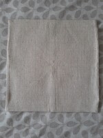 Új, nagyméretű (50x50 cm), természetes, natur csíkos díszpárnahuzat
