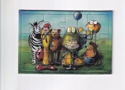 HÚ:168 Húsvéti puzzle képeslap "Postatiszta" kemény papír