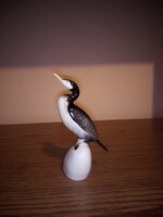 Hollóházi porcelán kárókatona madár. Hibátlan. Jelzett