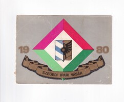 R:35 Szegedi Ipari Vásár képeslap 1980 "Posta tiszta" foltos!