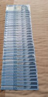 1000 Forint Sorszám követő, 29 db. 2023-JN sorozat