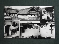 Képeslap,Parád,Parádfürdő,mozaik,Palóc múzeum látkép,részlet,1983-
