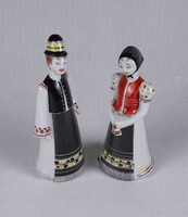 1T742 Régi Hollóházi Matyó népviseletes porcelán figura pár