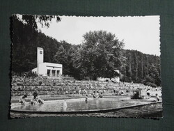 Képeslap,Parád,Parádfürdő,strand,medence látkép,részlet,1959-