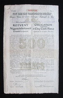 Pesti Hazai Első Takarékpénztár-Egyesület 4%-os kamatozó kötvény 500 frank / 475 korona 1913