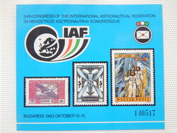1983. - IAF: 34. Nemzetközi Asztronautikai Kongresszus - emlékív