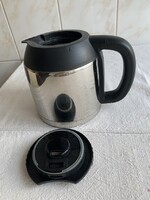 Termosz teáskanna vagy kávés kanna, kiöntő rozsdamentes acél, 1 literes, újszerű