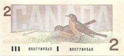 2 dollár 1986 Thiessen-Crow Kanada Erzsébet királyné 3.