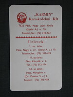 Kártyanaptár,Kármin háztartási üzletek,Pécs, 1994   (9)
