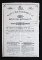 Magyar Jelzálog-Hitelbank községi kötelező 500 frank 1899