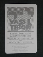 Kártyanaptár,Vass Tibor szerszámkészítő színesfémöntő öntöde,Dombóvár, 1994   (9)