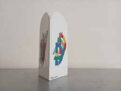 Marcello Morandini konstruktivista/posztmodern 'Alphabet' váza,  Rosenthal Studio Line 1980's